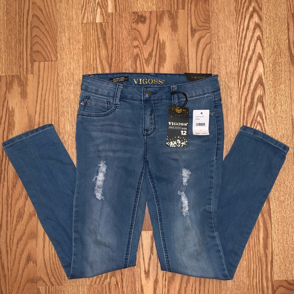 Vigoss ankle skinny super stretch denim kids jeans